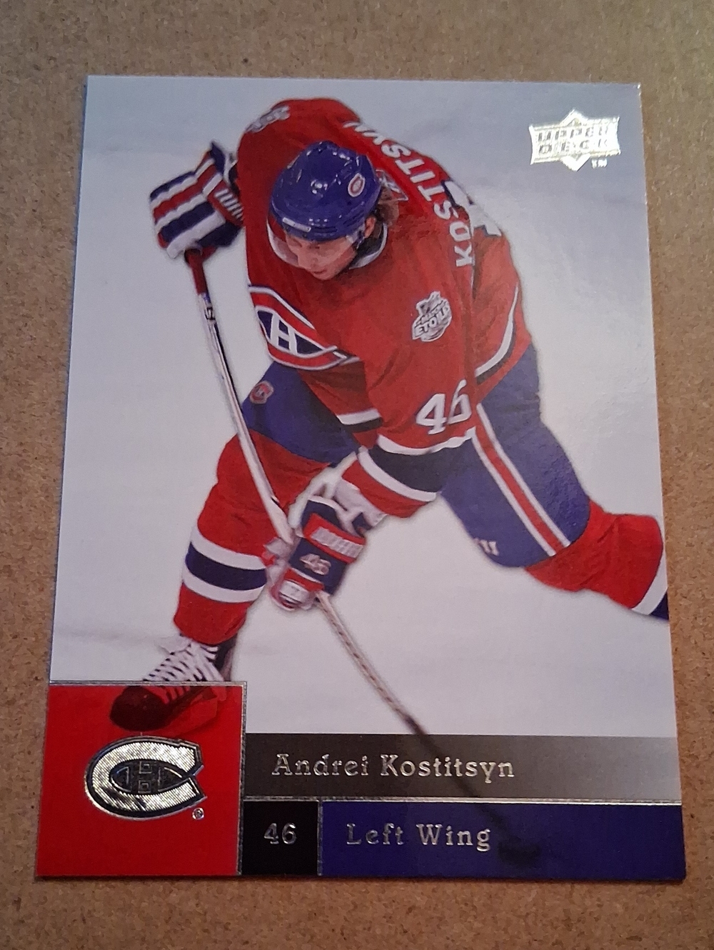 Andrei Kostitsyn Montreal Canadiens Red Hockey Trading Card